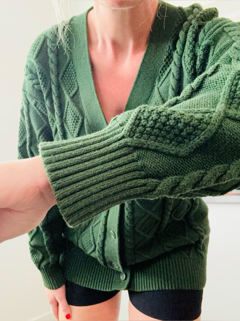 ARITZIA Sunday Best Evergreen Peggy Cardigan Size SMALL - Picture 5 of 14